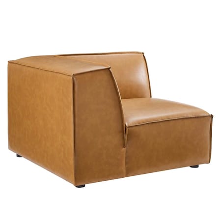 Modway Furniture Restore Vegan Leather Sectional Sofa Corner Chair, Tan EEI-4494-TAN